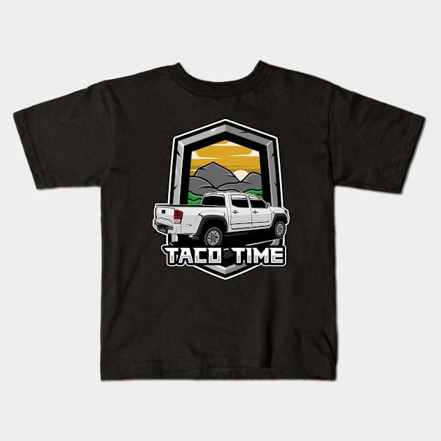 Taco time advanture 1 Kids T-Shirt by R.autoart